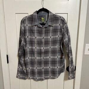 Modern Amusement Southwest Print Grey Mens Button Down Shirt NWT Size M